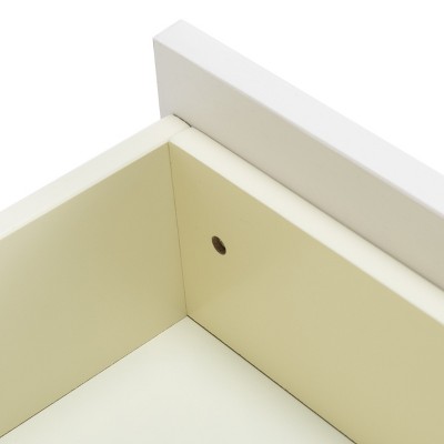 Genevieve 54" Cream White Washed Mahogany TV Stand with Gold Legs