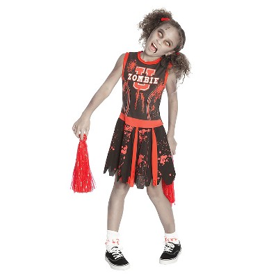 Rubie's Girls' Bad Spirit Cheerleader Costume - Size 12-14 - Black : Target