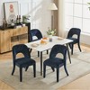 Okak Modern Minimalist-Design Cute Dining Chairs for Kitchen Dining Room,Chenille Upholstered Seating Dining Chair Set of 2 - 3 of 4