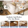 UPHA C-Shaped End Table with Metal Frame Slide for Bedroom - 3 of 4