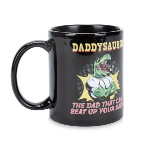 Elanze Designs Daddysaurus The Dad That Can Black 11 Ounce Ceramic Classic Coffee Mug Hot Cold Beverage Cup - 1 of 2