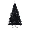 vidaXL Artificial Half Christmas Tree White PVC, Steel 59.1 in high - Black 8 x 4 ft - 3 of 4
