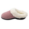 Roxoni Women's Fleece Trim Knit Sweater Furr Clog Slipper - 3 of 4