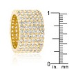 Slickblue Stylish Women’s Wide Pave Cubic Zirconia Ring Contemporary Jewelry 22.5 ct., Multiple Size & Color Options - 4 of 4