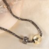 SOHI Women's Antique Gold The Mirror Collar Necklace - 3 of 4