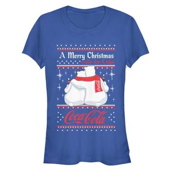 Juniors Womens Coca Cola Merry Christmas Polar Bear T-Shirt