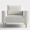 HOMES: Inside + Out Purebliss Modern Boucle Fabric Track Arm Accent Chair with Pocket Coil Cushions - 3 of 4