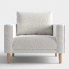 HOMES: Inside + Out Purebliss Modern Boucle Fabric Track Arm Accent Chair with Pocket Coil Cushions - image 3 of 4