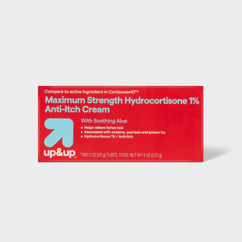 Anti-Itch 1% Hydrocortisone Maximum Strength Cream with Aloe - up & up™, 1 of 9