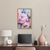 Art Remedy Pink Flowers with Gold Leaves Beach Life Inspired Wall Art Framed - 2 of 4