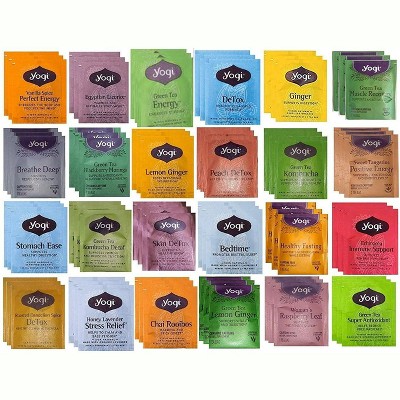 Yogi Tea Bags Sampler Assortment Box 36 Count - Different Flavors Perfect Variety Mix