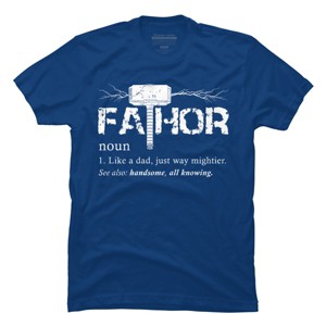 Men's Design By Humans Viking Mightier Hero Fa-Thor Dad By EijhaBuddha T-Shirt - 1 of 2