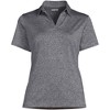 Lands' End Women's Rapid Dry Short Sleeve Space Dye Sport Neck Polo Shirt - 3 of 4