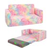 Inhand Kids Sofa, 2-in-1 Soft Toddler Couch Fold Out, Toddler Chair Comfy with Cute Designs, Convertible Sofa to Lounger for Girls and Boys - 2 of 4