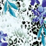 french blue floral animal