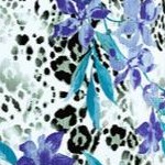 french blue floral animal