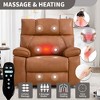 PAGED Power Lift Recliner Chair, Heating Massage Chair with Cup Holder and Side Pocket, Chenille Accent Chair for Bedroom, Living Room - 3 of 4