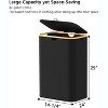 Laundry Hamper 2-compartment with 2 Removable Bags, 160L Collapsible Basket with Lid and Bamboo Handles – SpaceAid - 4 of 4