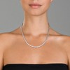 Guili Sterling Silver 18-Inch Tennis Necklace with 3mm CZ in White, Gold, Rose Gold, or Purple—Vibrant, Chic, and Perfect for Any Look. - 2 of 4