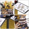 Unique Bargains 3D Handcrafted Pop-Out Funny Greeting Card Black Gold - 4 of 4