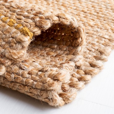 Bohemian Gold & Natural Hand-Woven Jute 9' x 12' Area Rug