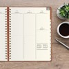 Global Printed Products 2025 Essential Planner 8.5" x 11" Brown Leather Cover - 3 of 4