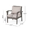 Set of 2 Mid-Century Honolulu Club Chair with Water-Resistant Cushions for outside living room-Christopher Knight Home - 3 of 4