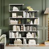 5-Tier S-Shaped Bookshelf, 70.4" Tall Modern White Bookcase for Home Office, Bedroom, or Living Room Storage & Display - 4 of 4