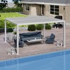 Kozyard Outdoor Aluminum Louvered Pergola – Rainproof Gazebo with Adjustable Roof, Perfect Sun Shade for Patio, Garden, or Backyard - 3 of 4