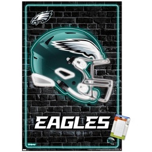 Trends International NFL Philadelphia Eagles - Neon Helmet 23 Unframed Wall Poster Prints - 1 of 4
