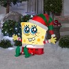Gemmy Christmas Airblown Inflatable SpongeBob in Holiday Outfit Nickelodeon , 2.5 ft Tall, Yellow - 2 of 3