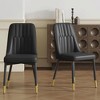 NicBex PU Leather Dining Chairs Set of 2/4,Upholstered Armless Chair with Stripe Backrest,Kitchen Chairs for Office,Living,Meeting Room - 2 of 4