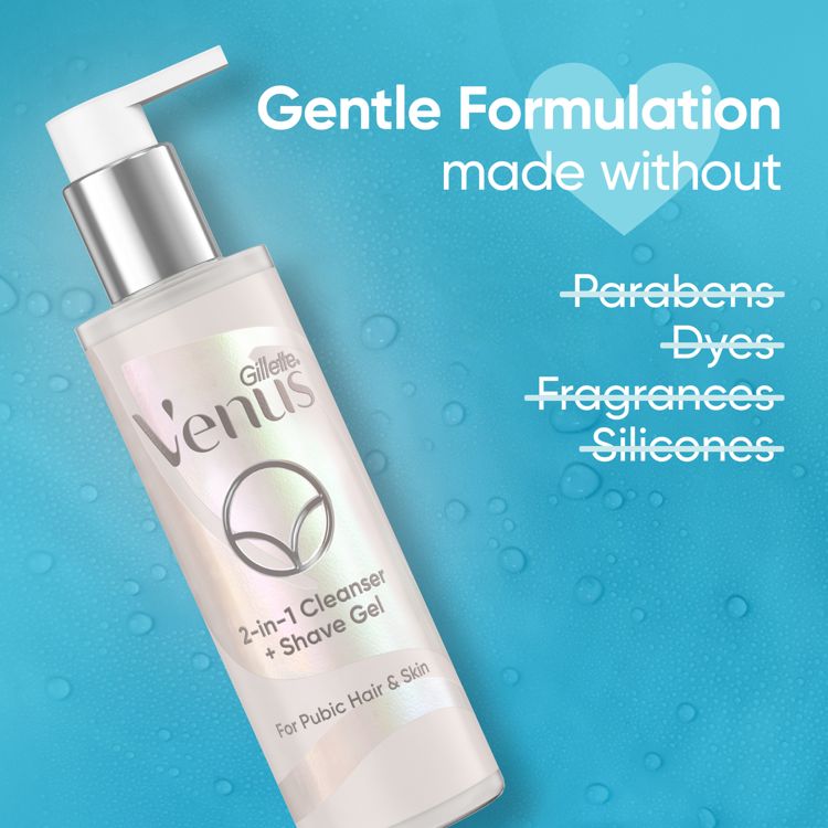 Venus for Pubic Hair and Skin Women's 2-in-1 Cleanser + Shave Gel - Unscented - 6.42oz, 4 of 8