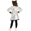 HalloweenCostumes.com Kid's Astronaut Costume Dress, Intergalactic Space Suit, Metallic Cosmic Halloween Costume for Girls - 4 of 4