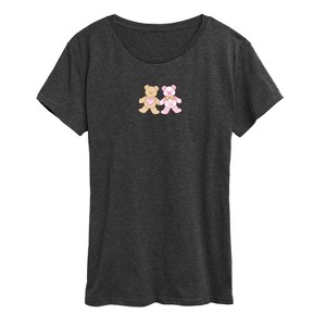 Women's - Instant Message - Bear Patches Short Sleeve Graphic T-Shirt - 1 of 4