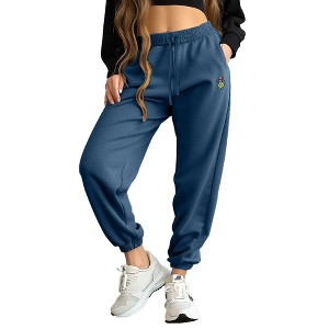 Dalix Sorcerer Frog Embroidered Jogger Pant Soft Fleece Relaxed Fit Lounge Womens - 1 of 4