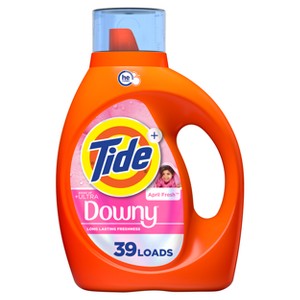 Tide Laundry Detergent Ultra Downy April Fresh HE Liquid Laundry Soap - 1 of 4