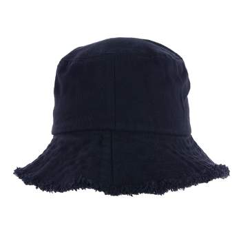 David & Young Women's Distressed Bucket Hat with Frayed Edges