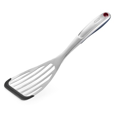 Unique Bargains Silicone Slotted Non Stick Heat Resistant Pancake Spatula  Turner Red Silver Tone 1 Pc : Target