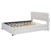 KTMBDW Full/Queen Size Upholstered Platform Bed with Brick Pattern Headboard and Twin Size XL Size Trundle&2 Drawers, No Box Spring Needed - 4 of 4