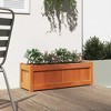 vidaXL Garden Planter Wax Brown 35.4"x12.2"x12.2" Solid Wood Pine - 3 of 4