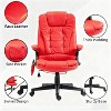 QingMoon 6 Point Vibrating Massage Office Chair with Heat, Velvet High with Reclining Backrest, Padded Armrests and Remote - 4 of 4