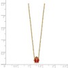 Black Bow Jewelry 7mm 3D Ladybug 16 Inch Necklace in 14k Yellow Gold and Enamel - 2 of 4