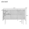 NicBex 47.2 Inch 3-Door Accent Storage Cabinet with Adjustable Shelves and Gold Metal Legs for Living Room,Kitchen,Office,Hallway - 3 of 4