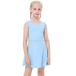 Girls Tennis Golf Dress Outfit Sleeveless Tank Top and Skorts Sets Sport Skirt with Shorts - 1 of 4
