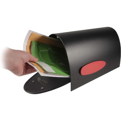 Matte Black Stainless Steel Post Mounted Mailbox