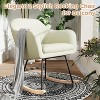 Nursery Rocking Chair, Upholstered Chenille Glider Rocker Chair, Modern Armchair With Wood Legs, Indoor Comfy Accent Chair Nursing Chairs - 2 of 4
