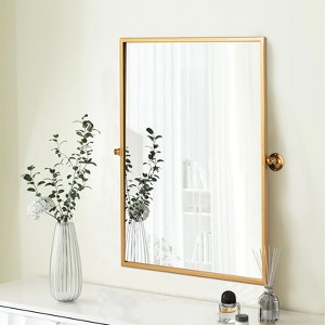 Golden Iron Swivel Rect Mirror 60x80cm - 1 of 3