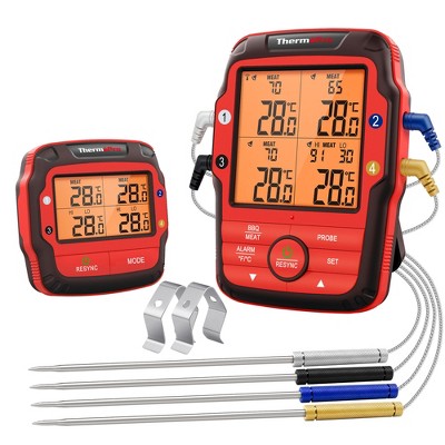 ThermoPro TP827BW Remote Meat Thermometer with Long Wireless Range and Dual Stainless Steel Probes for Grilling Smoker BBQ Thermometer