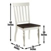 Asian Hardwood Side Chair with Mortise-and-Tenon Joinery, Wire-Brushed Finish and Hand-Stained Wood (Set of 2) - 2 of 4